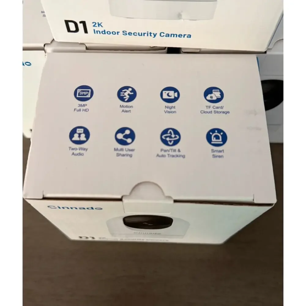 Brand New Cinnado D1 2K Indoor Security 2.4Ghz Wi-Fi Cam